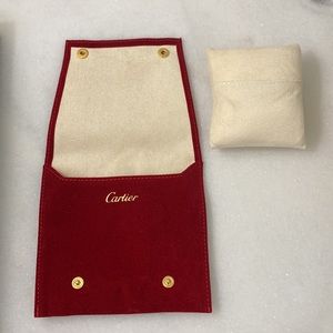 Authentic Cartier Suede Jewelry Pouch